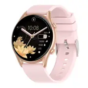 Color Touch Screen Smartwatch with Heart Rate Monitor Bluetooth Call G3-PinkSilicone