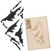 Reusable PLASTIC STENCIL Template // 43x64cm or 59x95cm // MOUNTAINS - PEAKS