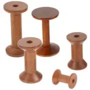5 Pcs Spool Sewing Room Decor Unfinished Empty Thread Wooden Spools