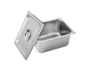 SOGA Gastronorm GN Pan Full Size 1/2 GN Pan 15cm Deep Stainless Steel With Lid