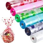 6 Rolls Clear Cellophane Wrap Roll 16" X 600 Ft Clear Thick Paper for Gift Baske