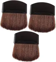 WOONEKY 3pcs Mini Makeup Brush Short Handle Face Brush for Powder Blush Eye Shadow Compact Cosmetic Tools for Travel Daily Use Soft Dense Bristles for Smooth Application
