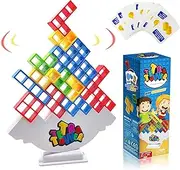 32 Pcs Tetra Tower Balancing Stacking Toys,Board Games for Kids & Adults,Tetris Balance Game Building Blocks,Perfect for Family Games, Parties, Travel