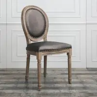 在飛比找ETMall東森購物網優惠-美式復古實木餐椅帶扶手靠背歐法式家用客廳小戶型西餐椅吃飯椅子