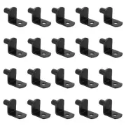 20Pcs Shelf Pegs Pins 1/5" L-Shaped Shelf Pins Holders Shelf Support Pegs Black