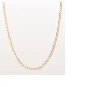 18K Yellow Gold Filled Nickel-Free 1.2mm Thin 22" Flat Curb Chain Necklace S819G