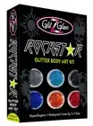 Glitter Tattoo Kit ROCKSTAR with 6 Large Glitters & 12 Stencils by GlitZGlam