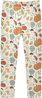 [Caihoyu] Girls Leggings Soft Comfortable Stretchy Kid Pants Elastic Waist Girls Athletic Leggings 4-10T