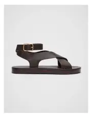 [Seed Heritage] Rani Cross Strap Sandal in Chocolate