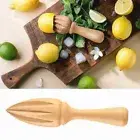 Wooden Lemon Fruit Juice Squeezer Log color Fruit Orange Juice Extractor