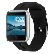 XM-01 1.3'' IPS Color Screen Waterproof Smart Watch Heart Rate Blood Pressure Monitor Pedometer Fitness Exercise Sports Bracelet SILVER COLOR