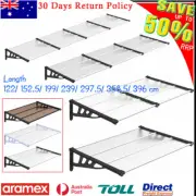 Window Door Canopy Awning PC Outdoor Patio Rain Cover Sun Shelter Shield Roof