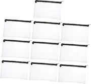 Homoyoyo 10pcs Pencil Clear Case: Travel Makeup Brush Bags Toiletries Exam Pouch Case Travel Luggage Make Up Cosmetic Bag A5 Pencil Pouch