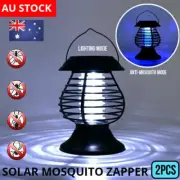 2x Mosquito Killer Lamp Insect Catcher Solar Powered Light Fly Bug Zapper Trap
