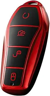 ontto TPU Car key fob case cover fit for BYD Han Ev Tang Dm Qin Plus Song Pro MAX Yuan Dolphin Atto 3 Smart Key Shell Box bag Accessories Protector Car Styling Red C