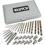 Klutch Screw Extractor and Drill Bit Set, 35-Pc.