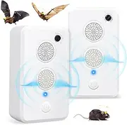 2025 Ultrasonic Bat Repellent Deterrent Devices for Attic Electronic Bat Reject Repelling System for Porch House Pest Removal Control,Friendly to Human and Pet,2 Pack