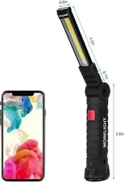 Linternas LED, paquete de 2 luces de trabajo recargables, luz de trabajo
