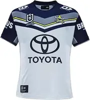 [Dynasty Sport] Dynasty NQ Cowboys 2024 NRL Mens Away Rugby Jersey White/Navy
