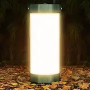 Glocusent Survival Camping Lantern, 106LED with 5 Brightness, Up to 1200LM, 3 Modes & SOS, Rechargeable for 80hrs, IP68 Waterproof, Small & Light, Emergency Light for Blackout, Hurricane (Army Green)