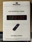 Naoeleii Gym Timer Clock for Home Gym with Remote 1.5" Gym Clock Timer Stopwatch