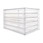 J.Burrows Desktop File Storage Organiser 5 Drawer Clear