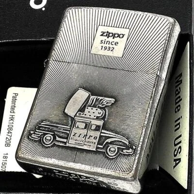 Classic Metal Car Silver Used Finish Zippo Oil Lighter MIB
