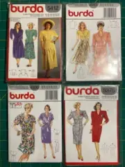 Burda Pattern Collection of Dresses (4 patterns), Uncut and Unopened