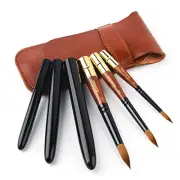 Kolinsky Travel Watercolor Brushes, Elegant Kolinsky Sable Watercolor Brushes