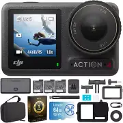DJI Osmo Action 4 Adventure Combo w/ 64GB Pro Accessory Bundle and 1 YR Warranty