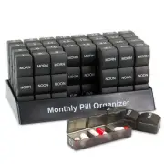 - Monthly Pill Organizer 3 Times a Day, 30 Day Pill Box with AM PM Compartmen...