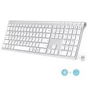 iClever Bluetooth Keyboard - 2.4G Wireless Keyboard Rechargeable Bluetooth