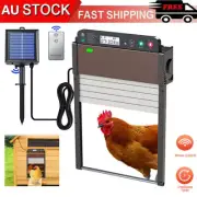 Solar Automatic Chicken Coop Door Opener Cage Closer Timer Light Sensor LCD AU