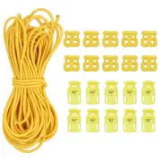 16 Yard Cord & Single Hole Lock & Double Hole Lock, Yellow 21 Pack