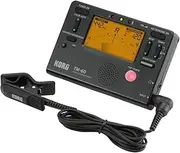KORG KO-TM60CBK TM-60 Combo Tuner Metronome with LED Screen and CM-200 Contact Mic, Black