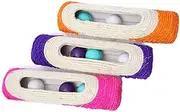 PEPLAYTAL Interactive Pet Long Drum with Three Ring Ball Sisal Scratch Board for Cats and Dogs Durable Design Random Color Engaging Fun for Indoor Play and Claw Grinding Random Color