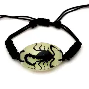 GITD Black Scorpion Oval Bracelet