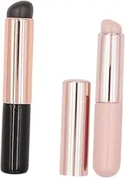 VICASKY 2pcs Silicone Nail Art Brush Ergonomic Nail Powder Applicator Lip Brush Comfortable Soft Material for Intricate Designs Smooth Application