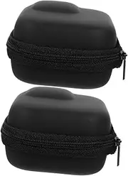 TEHAUX 2Pcs Portable Action Camera Storage Cases Compatible with Action Lightweight Travel Organizer with Lining Durable PU Protection for Travel and Daily