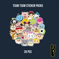 在飛比找蝦皮購物優惠-Tsum Tsum Tsum 貼紙包 35 件貼紙筆記本電腦