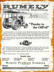 1914 Rumely New Metal Sign: Oil Pull Tractors - 15-30 Horsepower, Rust Accent