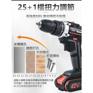 電鑽 送38件組 衝擊鑽 1電1充 42VF 充電 電動工具 CP勝 牧田 Bosch 日立 得偉 父親節