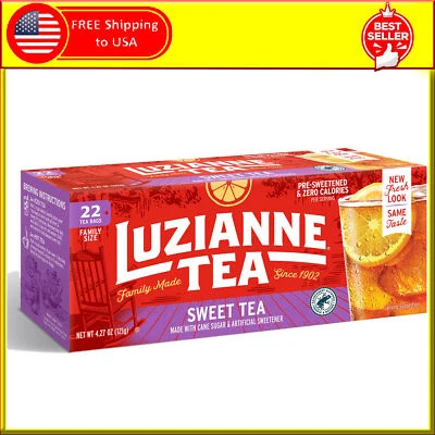 Sweet Iced Tea Bags, Family Size, 22Ct Box (Pack of 6)