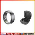 BT Smart Ring Waterproof Health Ring Heart Rate Blood Oxygen Monitor(Black 11)