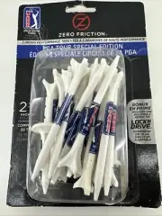Zero Friction Tees 30 Pack + Bonus Adjustable Tee PGA Tour Special Edition