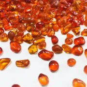 Glass Stones, 0.85Lb/385G Orange Red Aquarium Gravel Rocks, Orange Red Pebbles f