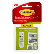 Command Brand Picture Hanging Strips 16 pairs Small 4 lb. item weight New 3M