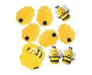 Plastic Finger Puppet Filled Beehives (Pack of 12)