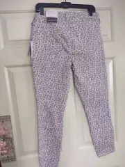 NYDJ For Chico's Leopard Skinny Ankle Jeans Women’s Size 6 Flawless Contour