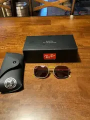 Ray-Ban Titanium Chromance RB8062 Sunglasses Arista Gold w/ Polarized Violet